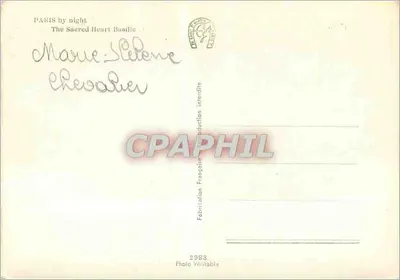 Paryż w nocy - Święty Serce — Gany, n°2983 — Rewers