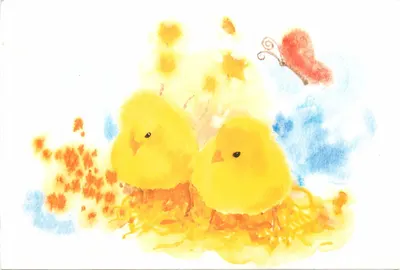 Dois filhotes — aquarela — Villages du Monde para Crianças