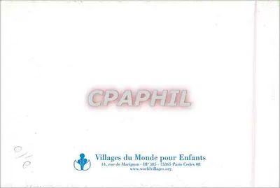Dois filhotes — aquarela — Villages du Monde para Crianças — Verso