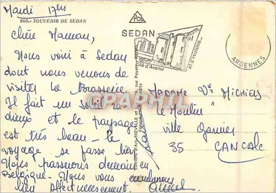 Sedan — Patrice de Turenne, miejsce wielkich bitw 1870 i 1940 — Wydawnictwo Art FREVILLE — Rewers