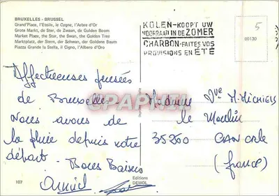 Brukselka - Grand'Place — wydawca DEMOL, nr 107 — Rewers