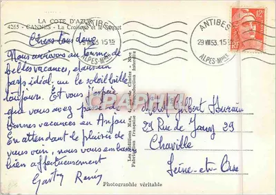 Cannes - La Croisette i Sququet — Les Éditions Françaises - Imprimerie Interdite — Rewers
