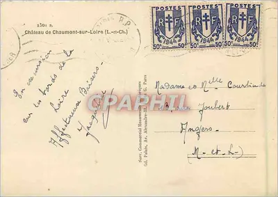 Castelo de Chaumont-sur-Loire — vista geral — editor desconhecido, número de série não visível — Verso