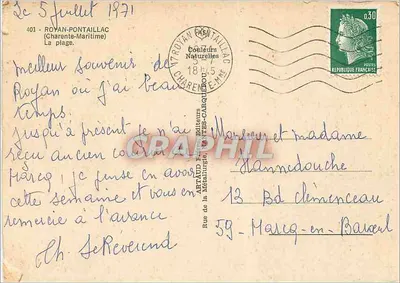 Royaumont — levend strand — uitgever Artaud Frères, n°401 — Achterkant