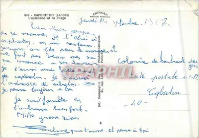 Capbreton (Landes) — A estrada de madeira e a praia — Ektacap — Verso