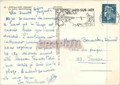 Jard-sur-Mer — O rochedo Saint-Nicolas — Couleurs Naturelles, n°43 — Verso