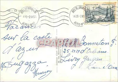 Widok Côte d'Azur — Cannes — Éditions d'Art Moullet — Rewers