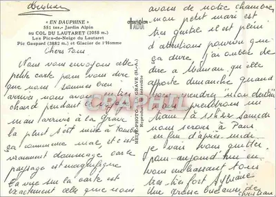 Los Picos de Nieve del Lautaret — Paso del Lautaret (2058 m) — Meillet-Photo (H.-A.) — Reverso