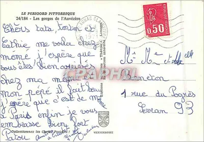 As gargantas do Auvézère — O Périgord pitoresco — Edições Mexichrome — Verso
