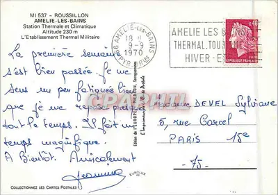 Amélie-les-Bains — Stazione Termale e Climatica — Edizione de l'Europ Lux — Verso