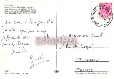 Cefalù — Ogólny widok i Magiczne Miasto — Wyd. V.R. Conca D'Oro — Rewers