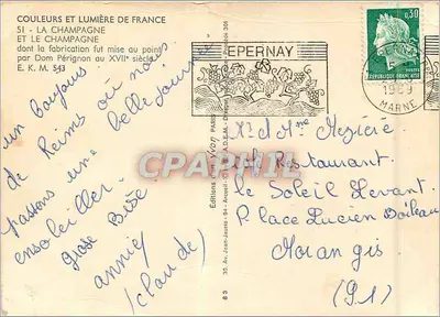 Champagne — vinhedos, caves e garrafa — Edições Jean-Jaurès — Verso
