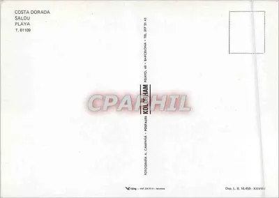 Salou — Costa Dorada — editor Kolon Ham, n° 317 — Verso