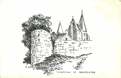 Castelo de Bressuire — desenho de R. Colle