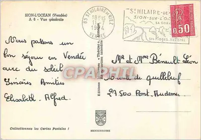 Sion-sur-l'Océan (Vendée) — Widok ogólny — Wydawnictwo Mexichrome, seria A 6 — Rewers
