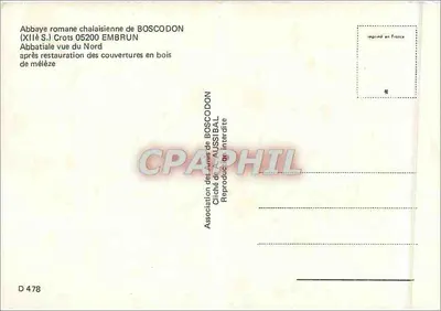 Abbazia romana di Boscodon — vista dal Nord dopo la restaurazione — Associazione degli Amici di Boscodon — Verso