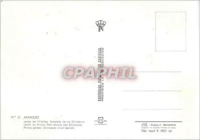 Ogród Princesa — Świątynia Chińczyków — Wydawca: Editorial Estudio de Oro, nr 51 — Rewers