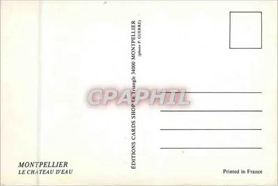 Montpellier — El Castillo de Agua — Ediciones Montpellier — Reverso