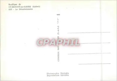 Bazylika Świętego Benoitza nad Loarą (Loiret) — Déambulatoire — Fotograf COMBIBIER (S.-st-L.) — Rewers