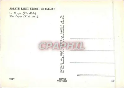 Abbatia św. Benoniego w Fleury — Krypta (XI wiek) — Estel — Rewers