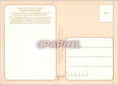 Saint-Brieuc — Präfektur der Côtes-du-Nord und historische Stadt — Louarnec Art Editions — Rückseite