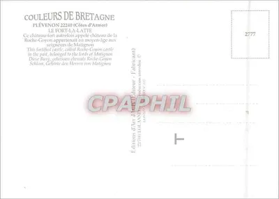 Fort La Latte — Côtes-d'Armor — Edições de Arte de Anjou — Verso