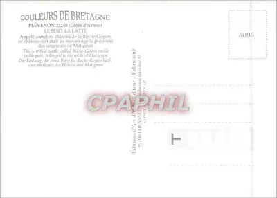 Fort La Latte — Côtes-d'Armor — Edições de Arte J.A. Plévenon — Verso
