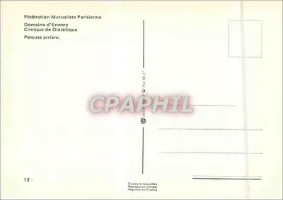Domaine d'Ennery — Kliniek voor Diëtistiek — Fédération Mutualiste Parisienne — Achterkant
