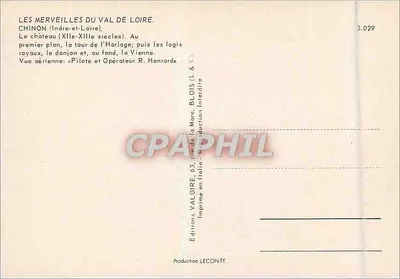Chinon — Zamek (XII–XIII wiek) — Éditions Valoire, n°3.029 — Rewers
