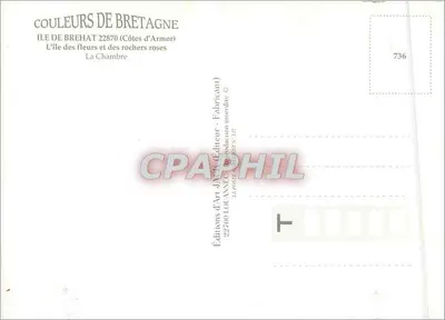 La isla de Bréhat — vista panorámica — Ediciones de Arte J.A. Loeannec — Reverso