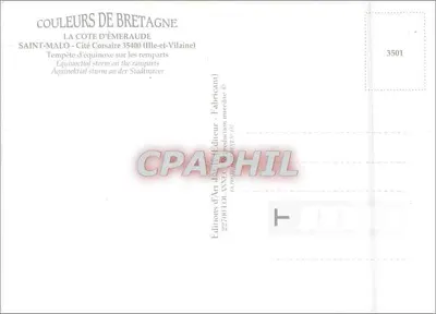 Saint-Malo — Tempestade de equinócio — Éditions d'Art de Lorient — Verso