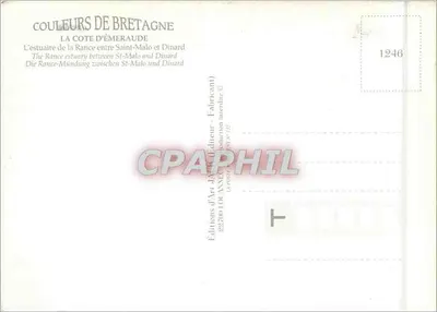 Estuário da Rance — vista aérea — Éditions d'Art JY, Dinard, n° 1246 — Verso