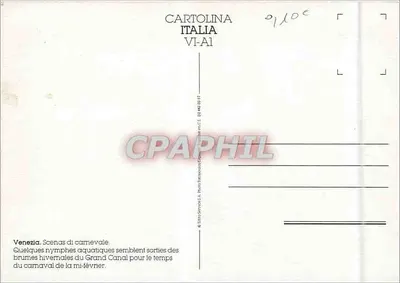 Venecia — Escenas de carnaval — Ediciones Servetti A, Venecia — Reverso