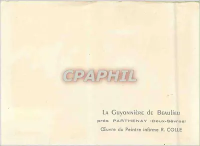 La Guyonnière de Beaulieu — perto de Parthenay (Deux-Sèvres) — obra de R. Colle — Verso