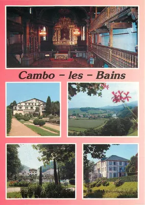 Cambo-les-Bains — vista interna de uma igreja e paisagens — Art des Frères, editores