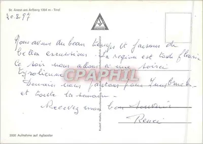 St. Anton am Arlberg — widok panoramiczny — wydawca R. Mathis — Rewers