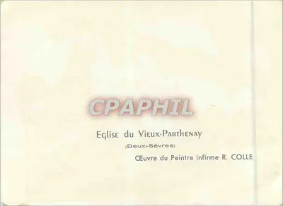 Kościół Starego Parthenay — Deux-Sèvres — dzieło malarza R. Colle — Rewers