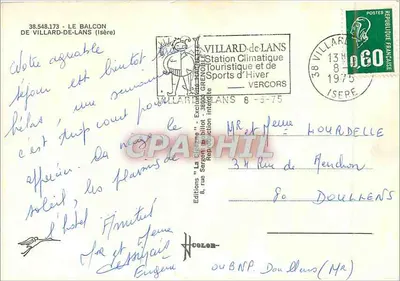 Balcon de Villard de Lans — Stacja Klimatyczna i Zimowa — Wydawnictwo 'La Chèvre' — Rewers
