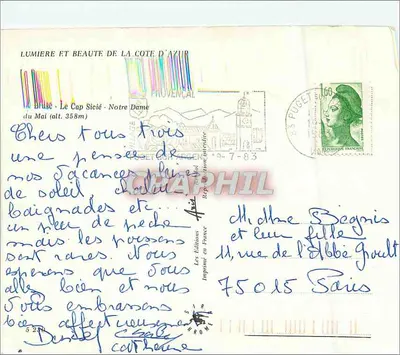 Cap Sicie - Nossa Senhora - de Maio (alt. 358m) — Edições do Village Provençal, n° 160 — Verso