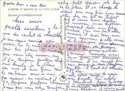 Carqueiranne — Lembrete de Carqueiranne — As Edições Interdita — Verso