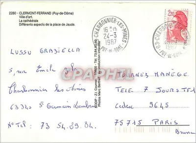 Clermont-Ferrand — Miasto Sztuki — wydawca SODIP-ZI Cournon — Rewers