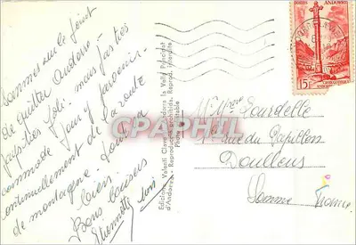 Andorra la Vella — widok panoramiczny i zabytki — V. Claverol — Rewers