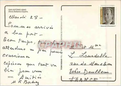 Igreja branca de San Antonio Abad — Ibiza — n° 5014/L — Verso