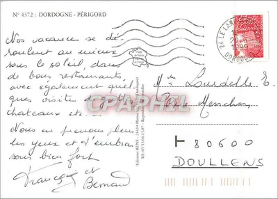 Périgord — Dordogne — Edições RENÉ — n° 4372 — Verso