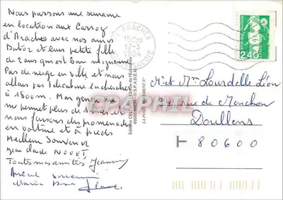 Alta Saboia — esquiadores nevados — Éditions Céline, n° 13 — Verso