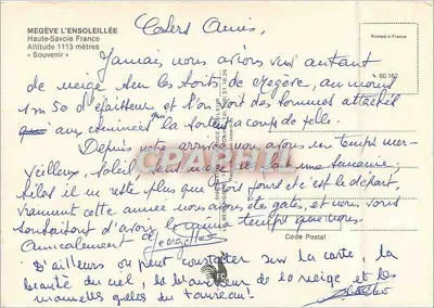 Vaca com sino — Mégeve — editor não visível — Verso