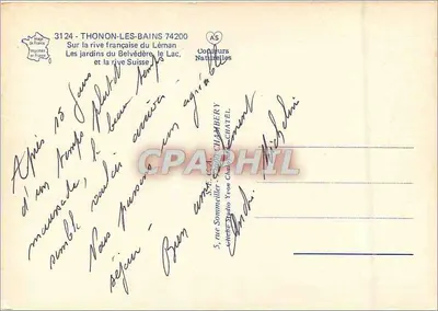 Ogród Belvédère — Thonon-les-Bains — Wydawca: Confeurs Naturelles — Rewers