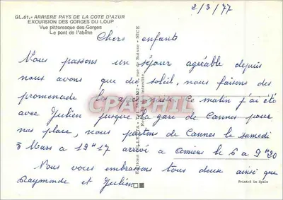Góry Loup Gourdon — Côte d'Azur — Wydawnictwo NICE — Rewers
