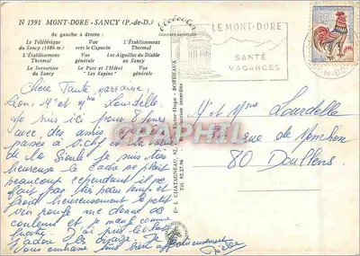 Mont-Dore-Sancy — vue panoramique — Éd. L. Chatagneau, n° 1591 — Verso