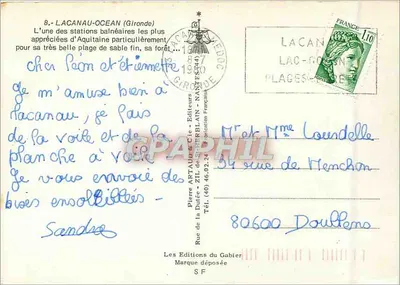 Lacanau-Océan — vista panoramica — Edizioni Artaud & Cie — Verso